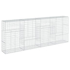 vidaXL Gabionen mit Deckel 400x50x150 cm Verzinktes Eisen