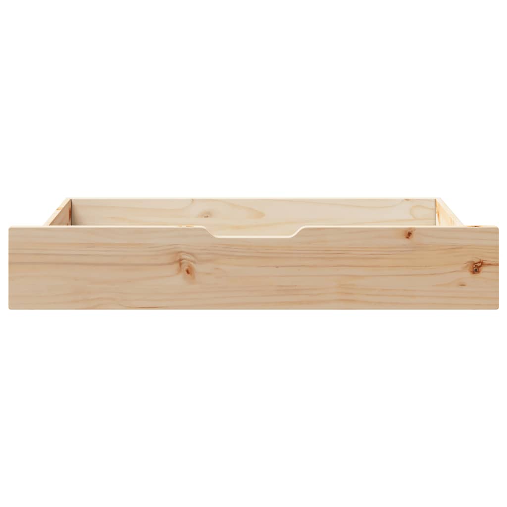 vidaXL Bettschubladen mit Rollen 2 Stk. 95x55x17 cm Massivholz Kiefer