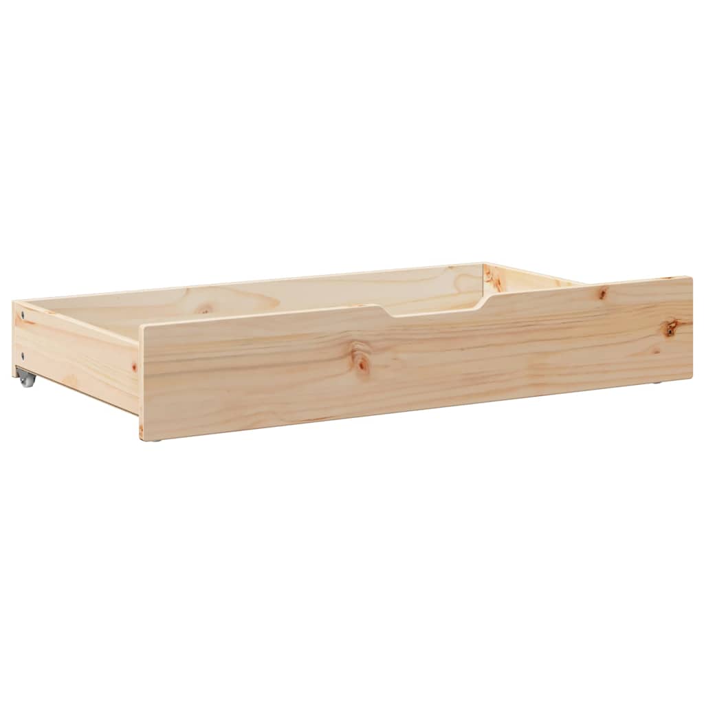 vidaXL Bettschubladen mit Rollen 2 Stk. 95x55x17 cm Massivholz Kiefer