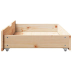 vidaXL Bettschubladen mit Rollen 2 Stk. 95x55x17 cm Massivholz Kiefer