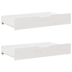 vidaXL Bettschubladen 2 Stk. Weiß 95x55x17 cm Massivholz Kiefer