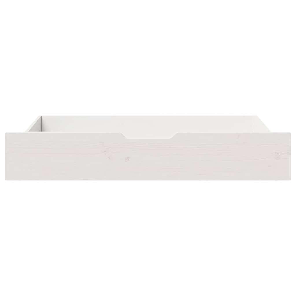 vidaXL Bettschubladen 2 Stk. Weiß 95x55x17 cm Massivholz Kiefer