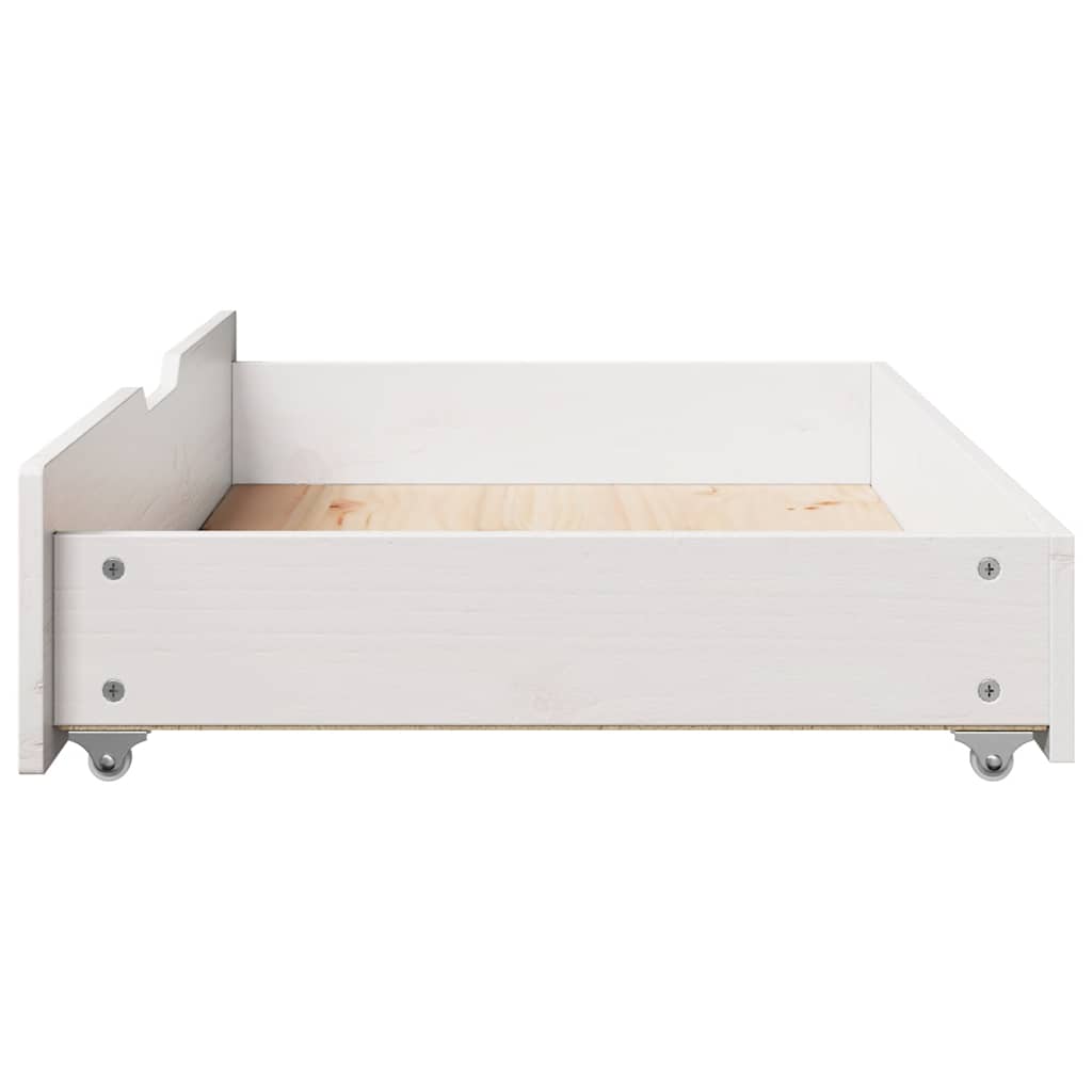 vidaXL Bettschubladen 2 Stk. Weiß 95x55x17 cm Massivholz Kiefer