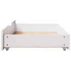 vidaXL Bettschubladen 2 Stk. Weiß 95x55x17 cm Massivholz Kiefer