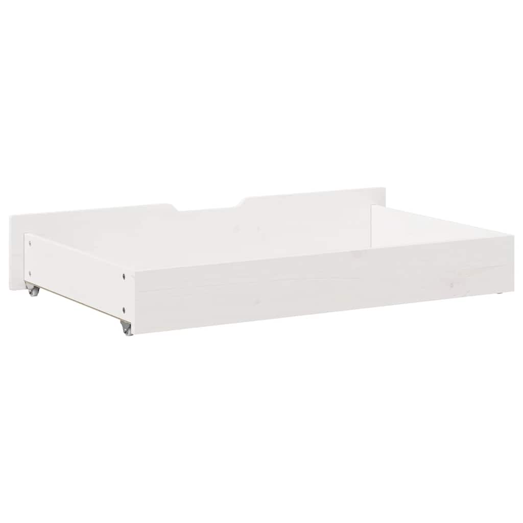vidaXL Bettschubladen 2 Stk. Weiß 95x55x17 cm Massivholz Kiefer