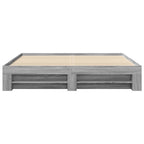 vidaXL Bettgestell ohne Matratze Grau Sonoma 180x200 cm Holzwerkstoff