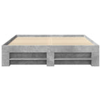 vidaXL Bettgestell ohne Matratze Betongrau 160x200 cm Holzwerkstoff