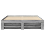 vidaXL Bettgestell Grau Sonoma 150x200 cm Holzwerkstoff