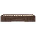 vidaXL Bettgestell ohne Matratze Braun Eiche 100x200 cm Holzwerkstoff