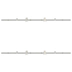 vidaXL Schiebetür-Beschlagsatz 183 cm Edelstahl Silbern