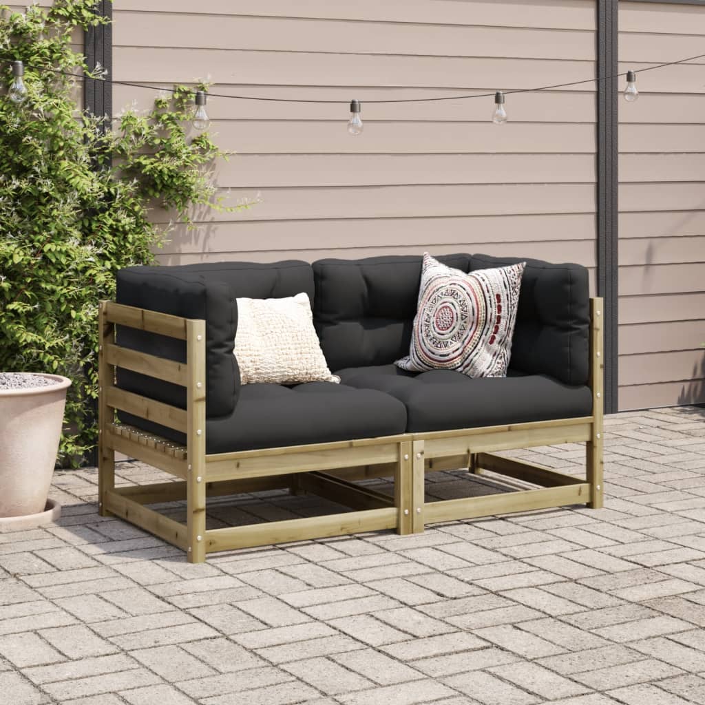 vidaXL 2-tlg. Garten-Sofagarnitur Kiefernholz Imprägniert
