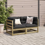 vidaXL 2-tlg. Garten-Sofagarnitur Kiefernholz Imprägniert
