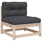 vidaXL 7-tlg. Garten-Sofagarnitur mit Kissen Massivholz Kiefer