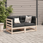 vidaXL 2-tlg. Garten-Sofagarnitur mit Kissen Massivholz Kiefer