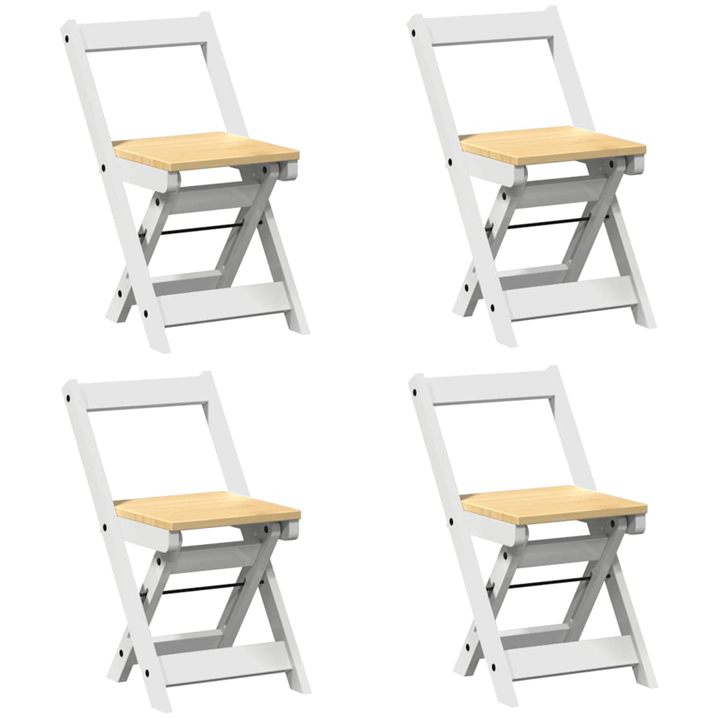 vidaXL 5-tlg. Butterfly-Esstisch-Set Corona Weiß Kiefernholz