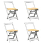 vidaXL 5-tlg. Butterfly-Esstisch-Set Corona Weiß Kiefernholz