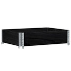 vidaXL Paletten-Aufsatzrahmen Schwarz 80x60 cm Massivholz Kiefer