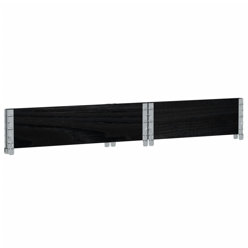 vidaXL Paletten-Aufsatzrahmen Schwarz 80x60 cm Massivholz Kiefer