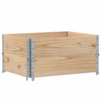 vidaXL Paletten-Aufsatzrahmen 2 Stk. 80x60 cm Massivholz Kiefer