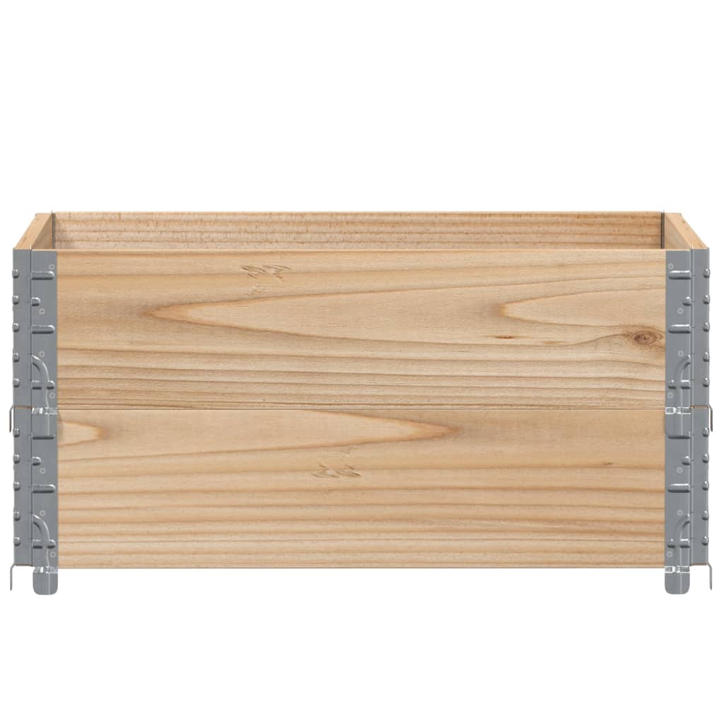 vidaXL Paletten-Aufsatzrahmen 2 Stk. 80x60 cm Massivholz Kiefer
