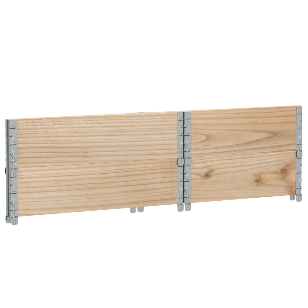 vidaXL Paletten-Aufsatzrahmen 2 Stk. 80x60 cm Massivholz Kiefer