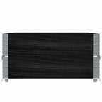 vidaXL Paletten-Aufsatzrahmen 2 Stk. Schwarz 120x180 cm Massivholz