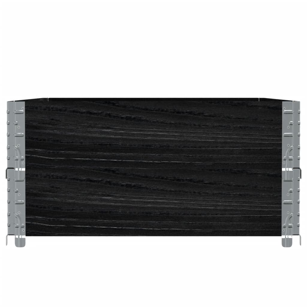 vidaXL Paletten-Aufsatzrahmen 2 Stk. Schwarz 120x180 cm Massivholz