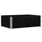 vidaXL Paletten-Aufsatzrahmen 2 Stk. Schwarz 120x180 cm Massivholz