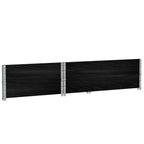 vidaXL Paletten-Aufsatzrahmen 2 Stk. Schwarz 120x180 cm Massivholz