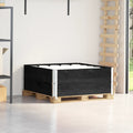 vidaXL Paletten-Aufsatzrahmen 2 Stk. Schwarz 100x100 Massivholz Kiefer