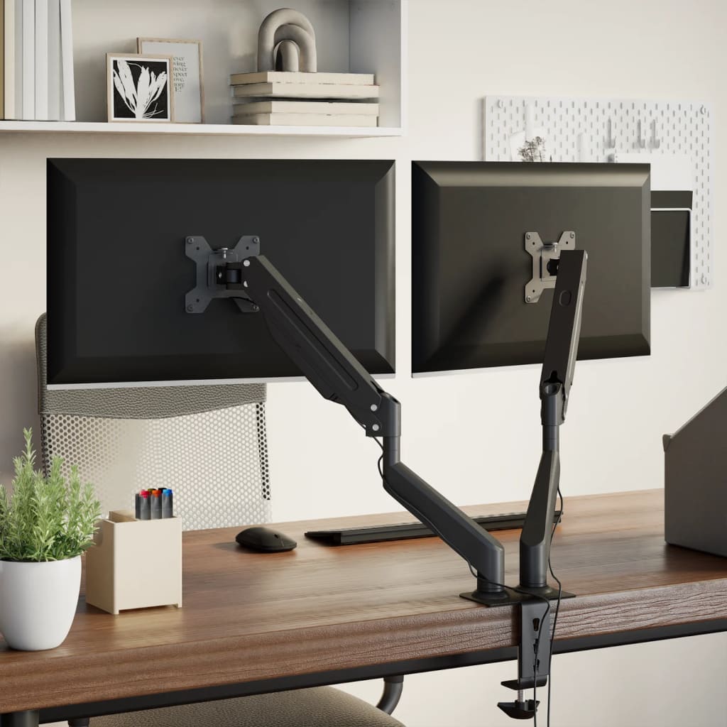vidaXL Doppel-Monitorarm für Max 27 Zoll Gasfeder 20 kg