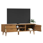 vidaXL TV-Schrank MOLDE Braun 158x40x49 cm Massivholz Kiefer
