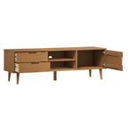vidaXL TV-Schrank MOLDE Braun 158x40x49 cm Massivholz Kiefer