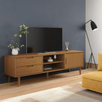 vidaXL TV-Schrank MOLDE Braun 158x40x49 cm Massivholz Kiefer