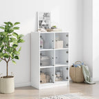 vidaXL Highboard mit Türen Weiß 68x37x109 cm Holzwerkstoff