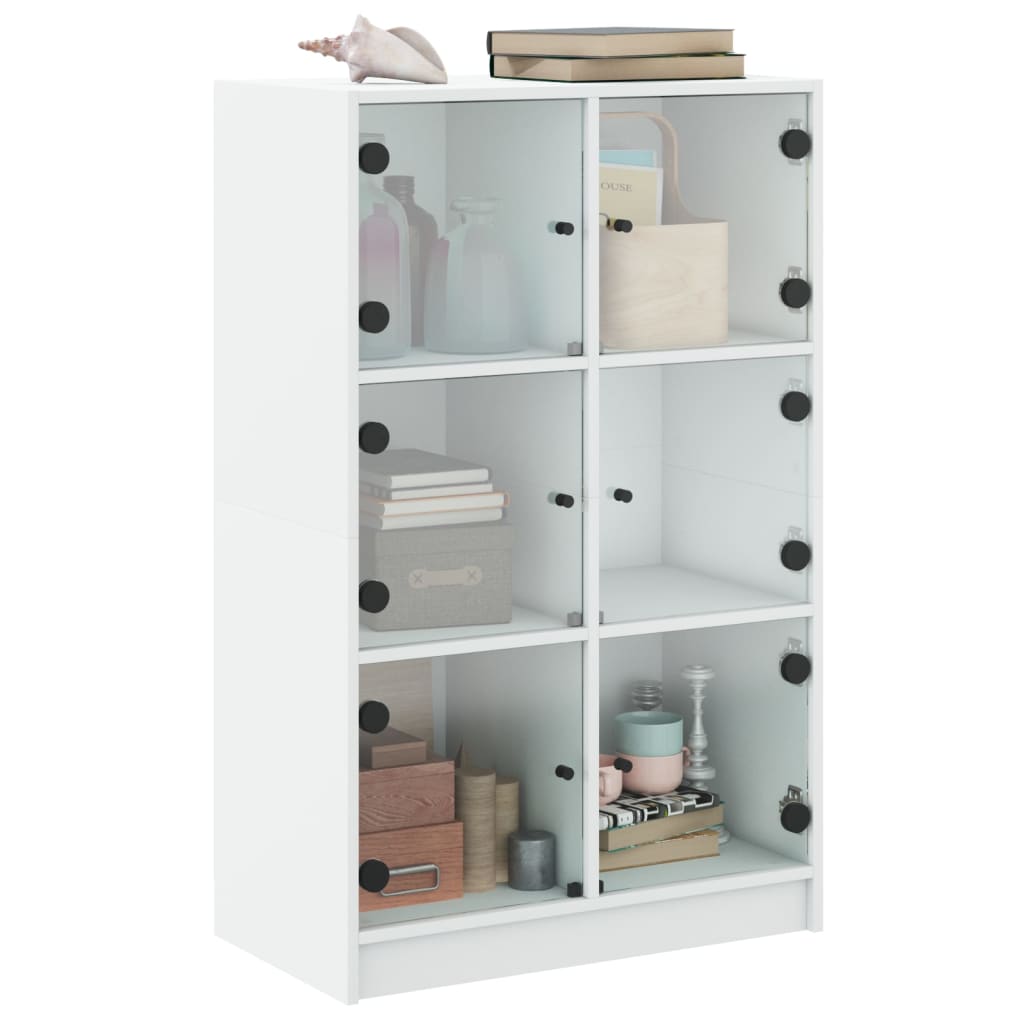vidaXL Highboard mit Türen Weiß 68x37x109 cm Holzwerkstoff