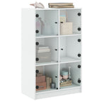 vidaXL Highboard mit Türen Weiß 68x37x109 cm Holzwerkstoff