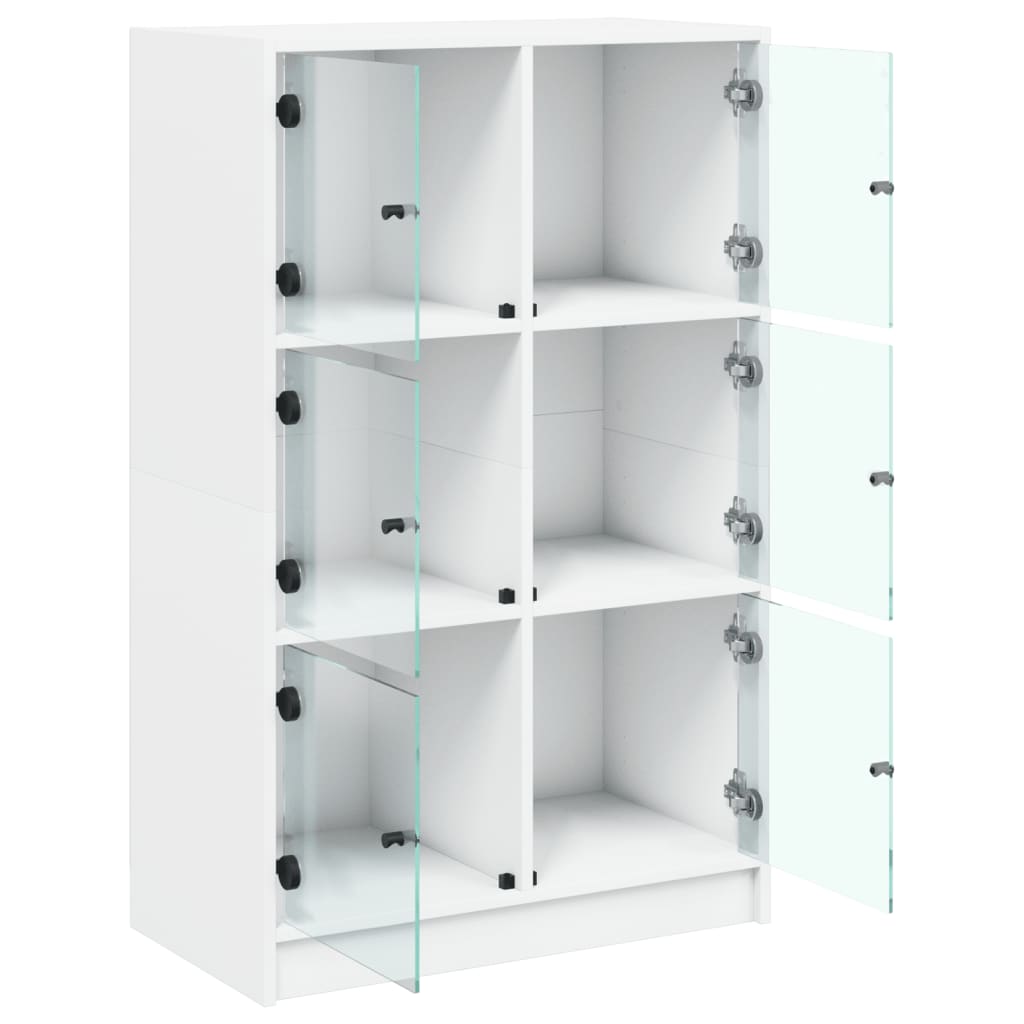 vidaXL Highboard mit Türen Weiß 68x37x109 cm Holzwerkstoff