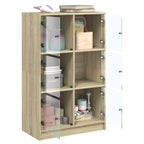 vidaXL Highboard mit Türen Sonoma-Eiche 68x37x109 cm Holzwerkstoff