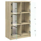 vidaXL Highboard mit Türen Sonoma-Eiche 68x37x109 cm Holzwerkstoff