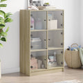 vidaXL Highboard mit Türen Sonoma-Eiche 68x37x109 cm Holzwerkstoff