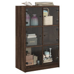 vidaXL Highboard mit Türen Braun Eiche-Optik 68x37x109cm Holzwerkstoff