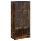 vidaXL Highboard mit Türen Räuchereiche 68x37x142 cm Holzwerkstoff