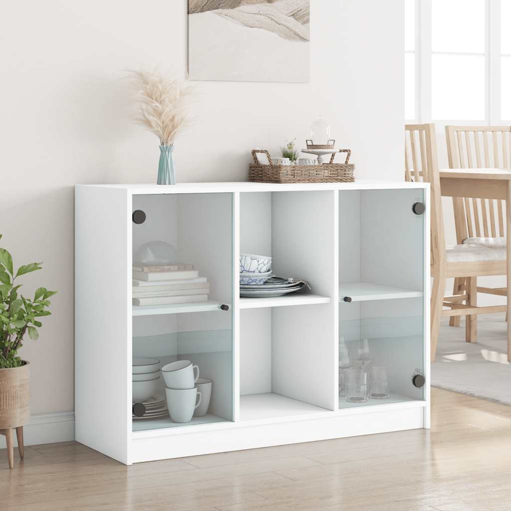 vidaXL Sideboard Weiß 102x37x75,5 cm Holzwerkstoff