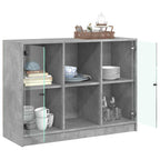 vidaXL Sideboard Betongrau 102x37x75,5 cm Holzwerkstoff
