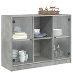 vidaXL Sideboard Betongrau 102x37x75,5 cm Holzwerkstoff