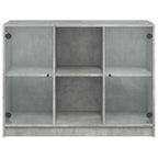 vidaXL Sideboard Betongrau 102x37x75,5 cm Holzwerkstoff