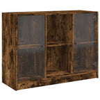 vidaXL Sideboard Räuchereiche 102x37x75,5 cm Holzwerkstoff
