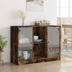 vidaXL Sideboard Räuchereiche 102x37x75,5 cm Holzwerkstoff