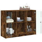 vidaXL Sideboard Räuchereiche 102x37x75,5 cm Holzwerkstoff